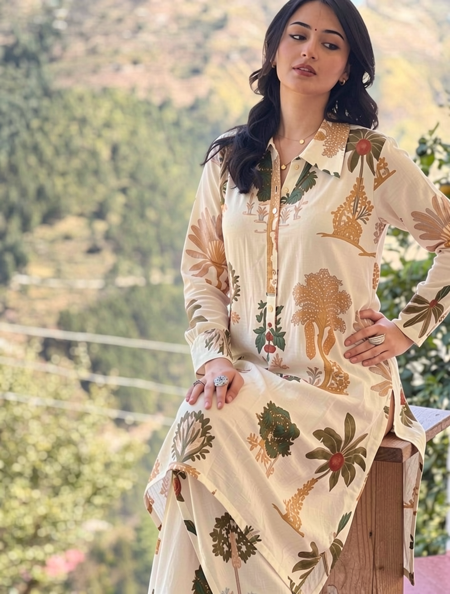 Subtle Printed Cotton Co-ord Set 1