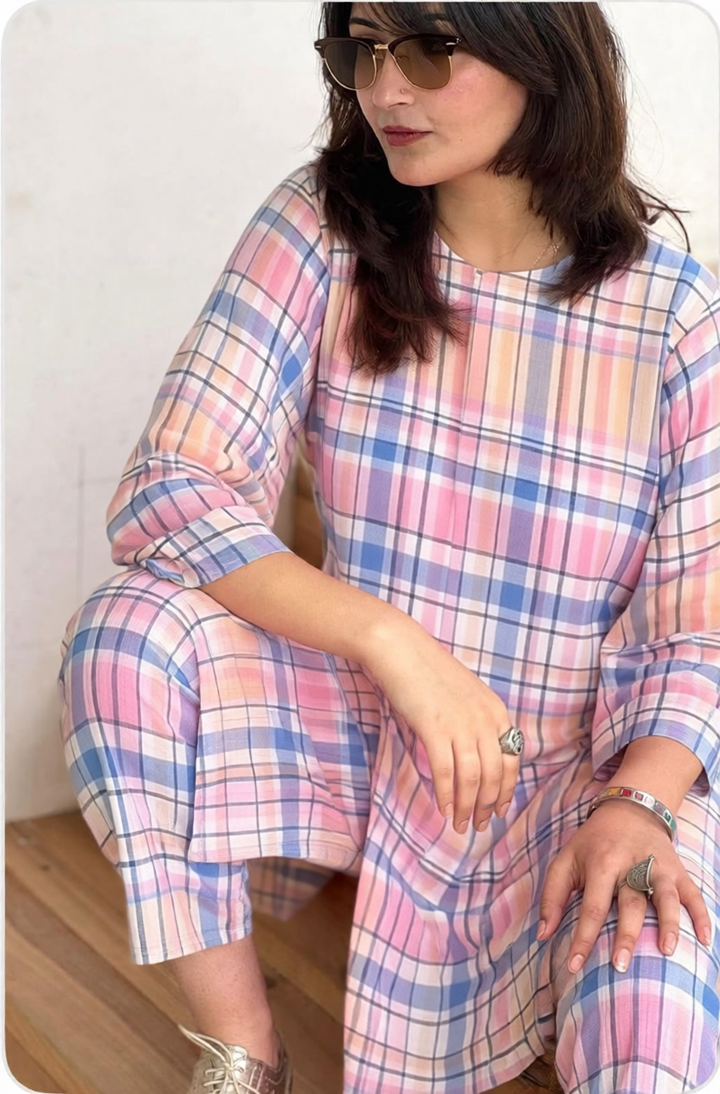 Pastel Candy Checks Co-Ord Set