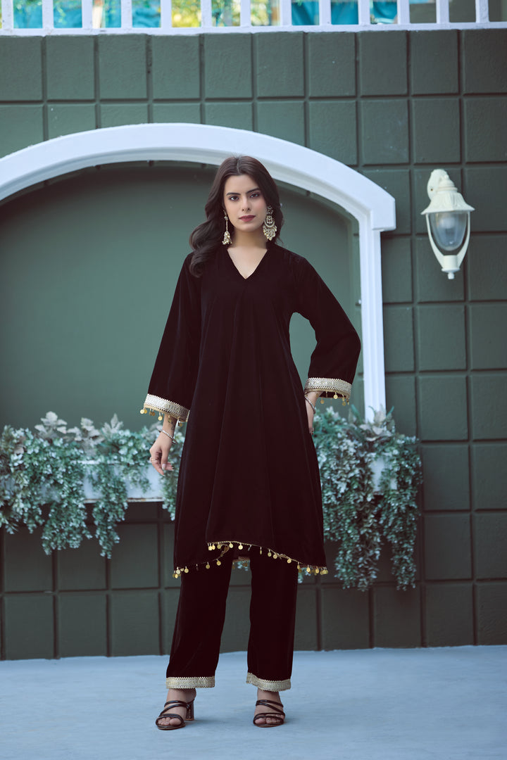 Premium Velvet Maroon Co-Ord Set