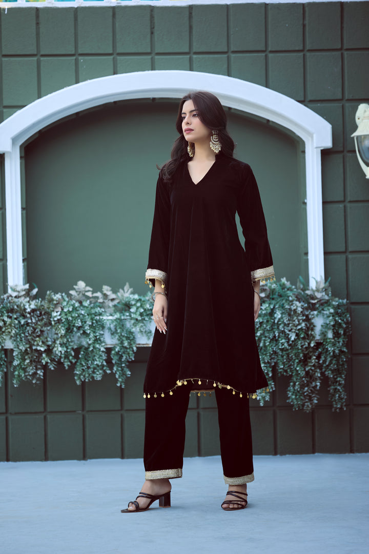 Premium Velvet Maroon Co-Ord Set