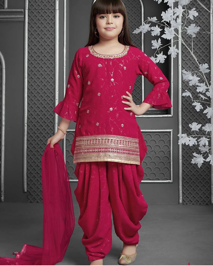 Gracefully Traditional, Stylishly Heavy Chinon Silk Dress