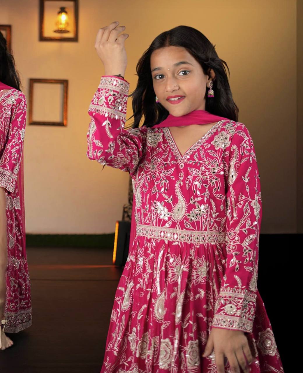 Pink Beautiful Charming Anarkali Dress