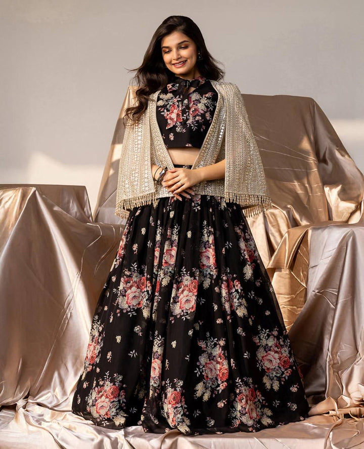 Presenting Our Modern Ready to Wear Our New Designer Lehenga Choli with Koti