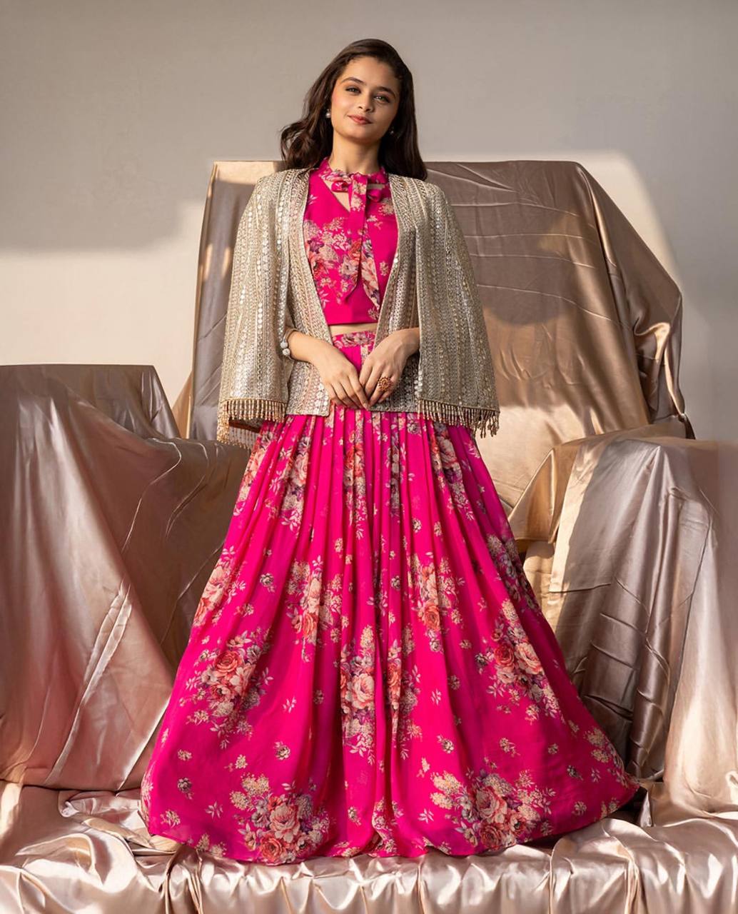 Presenting Our Modern Ready to Wear Our New Designer Lehenga Choli with Koti