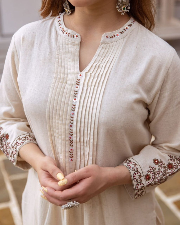 New South Cotton Embroidered Suit Set