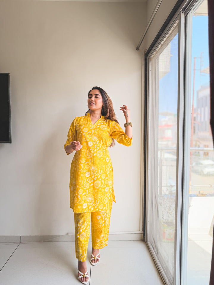 Comfort Fit Cotton Printed Co-Ord Set