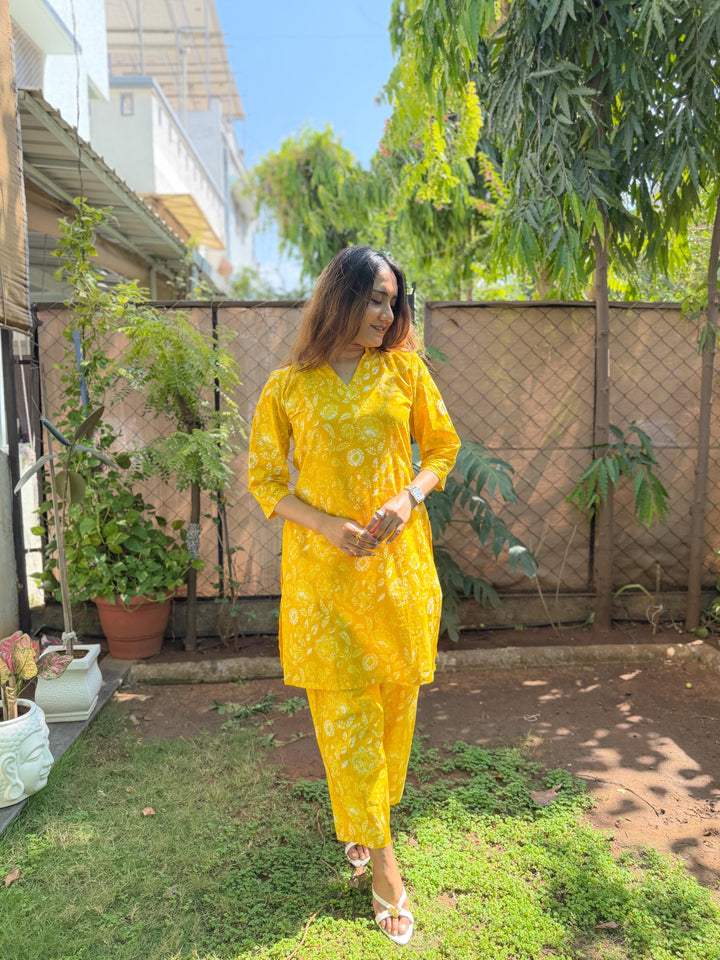 Comfort Fit Cotton Printed Co-Ord Set