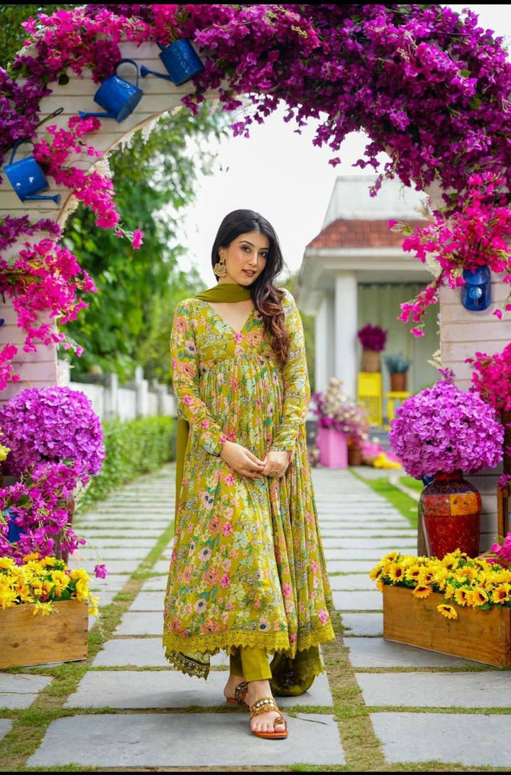 Launching new multicolored anarkali with zippy less