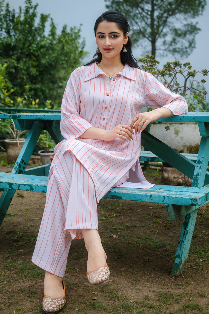 Classic Stripe Cotton Co-Ord Set