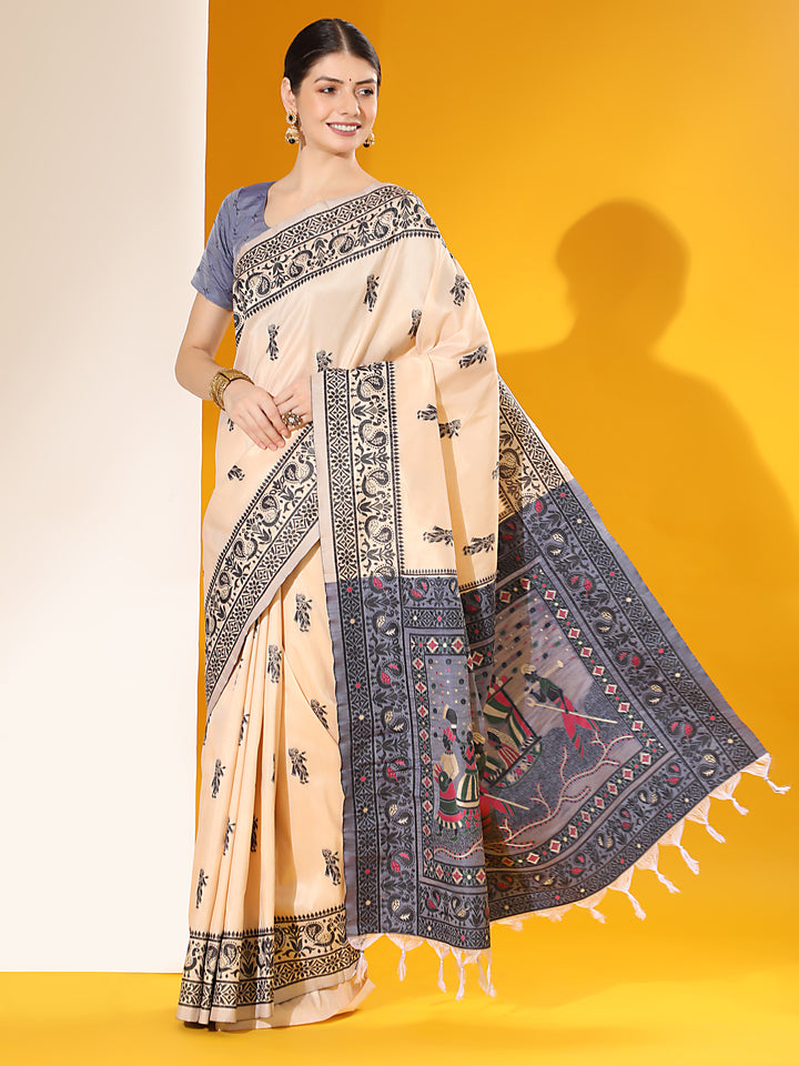 PRESENTING NEW SOFT RAW SILK WITH EXCLUSIVE CONTRAST WOVEN PALLU