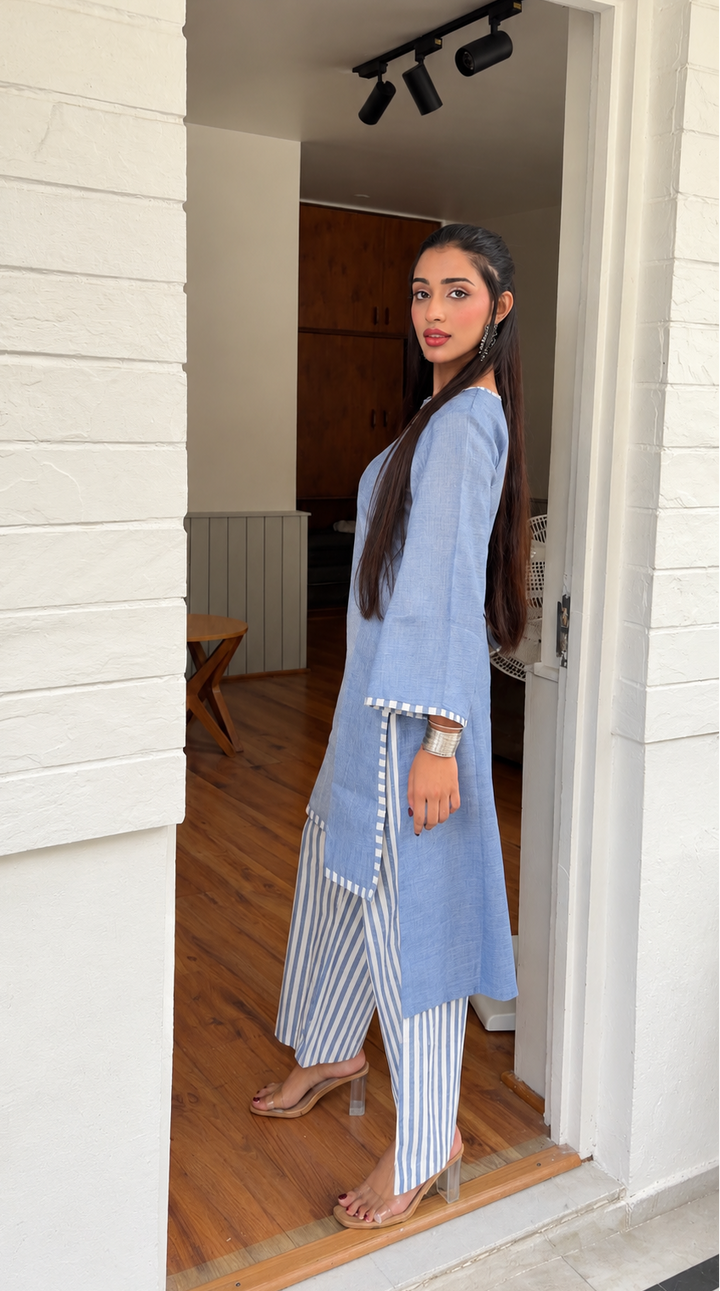 Blue Breeze Linen & South Cotton Co-Ord Set