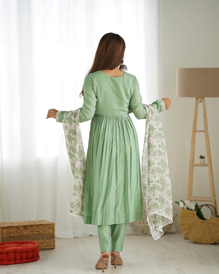 HEAVY PURE ROMAN SILK FIT NYRA CUT KURTA SET