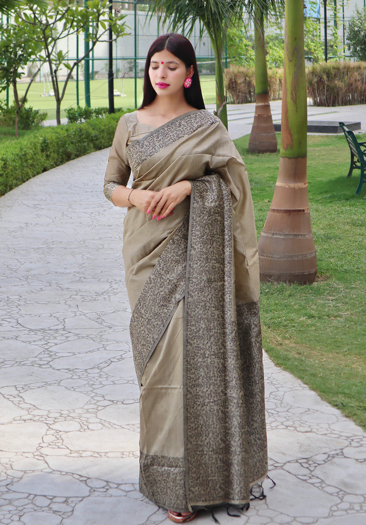 Launching handloom raw silk saree with rich pallu