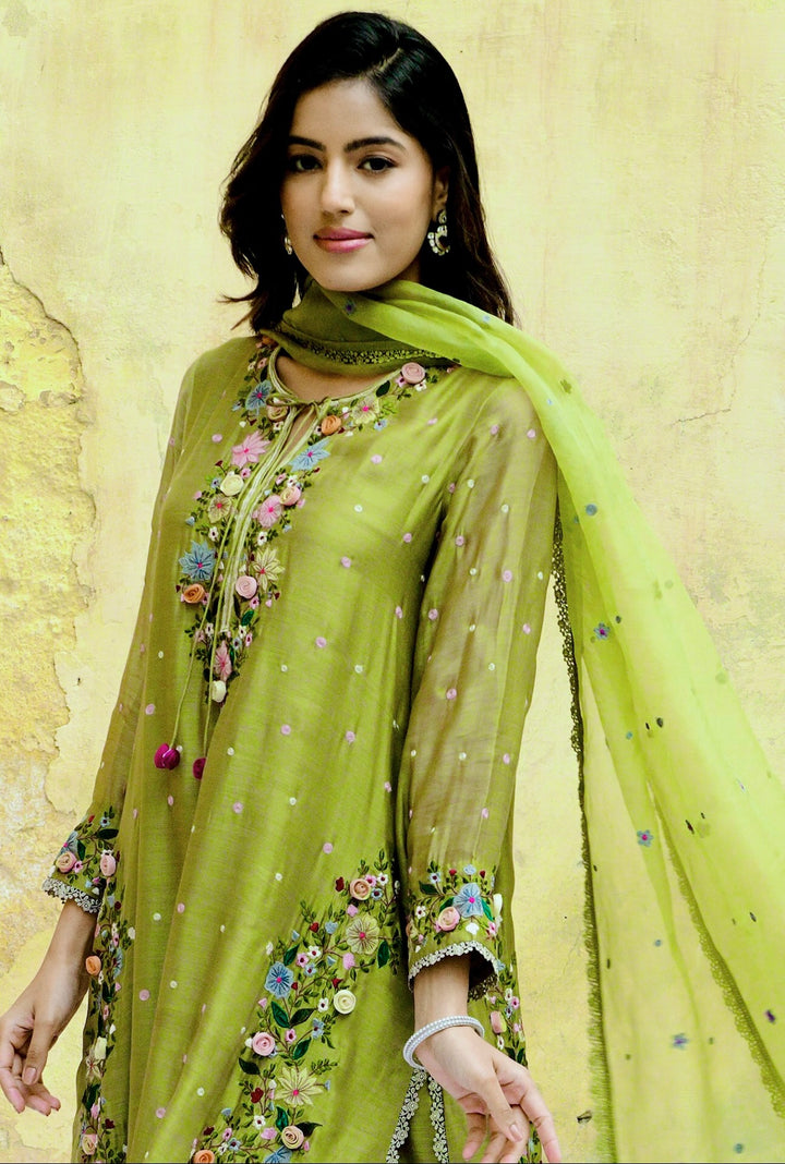 Designer Embroidered Georgette Suit Set