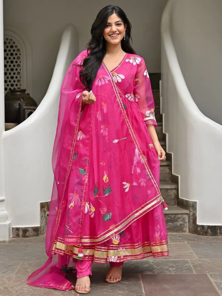 HOT PINK ORGANZA SUIT