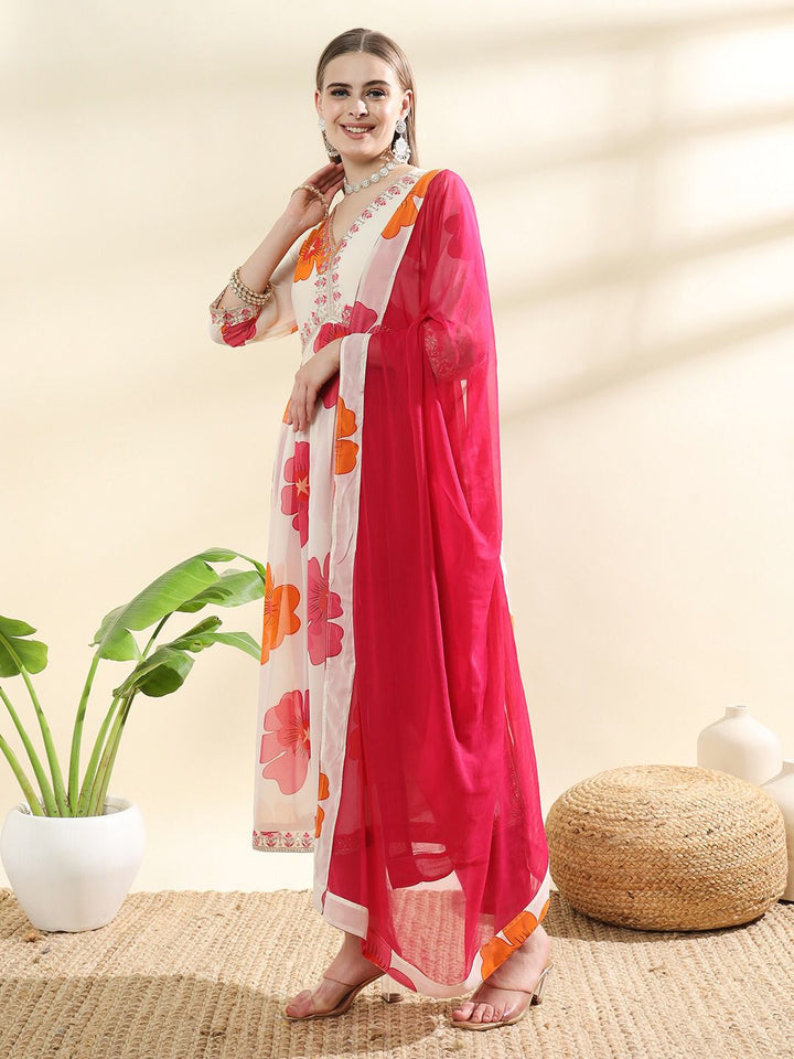 NYRA CUT GOWN PANT WITH DUPATTA