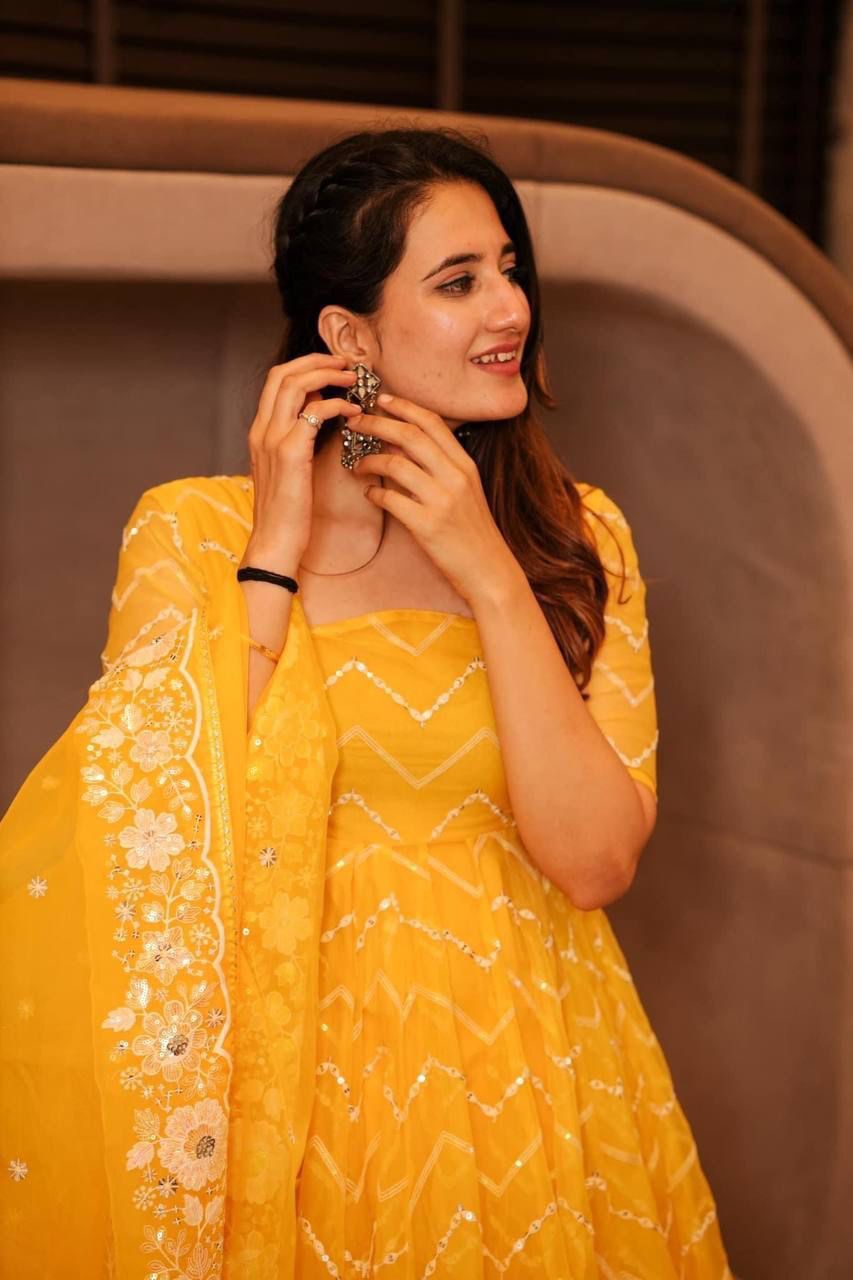 PRESENTIG YOU A PERFECT SUMMER HALDI DRESS WITH DUPATTA