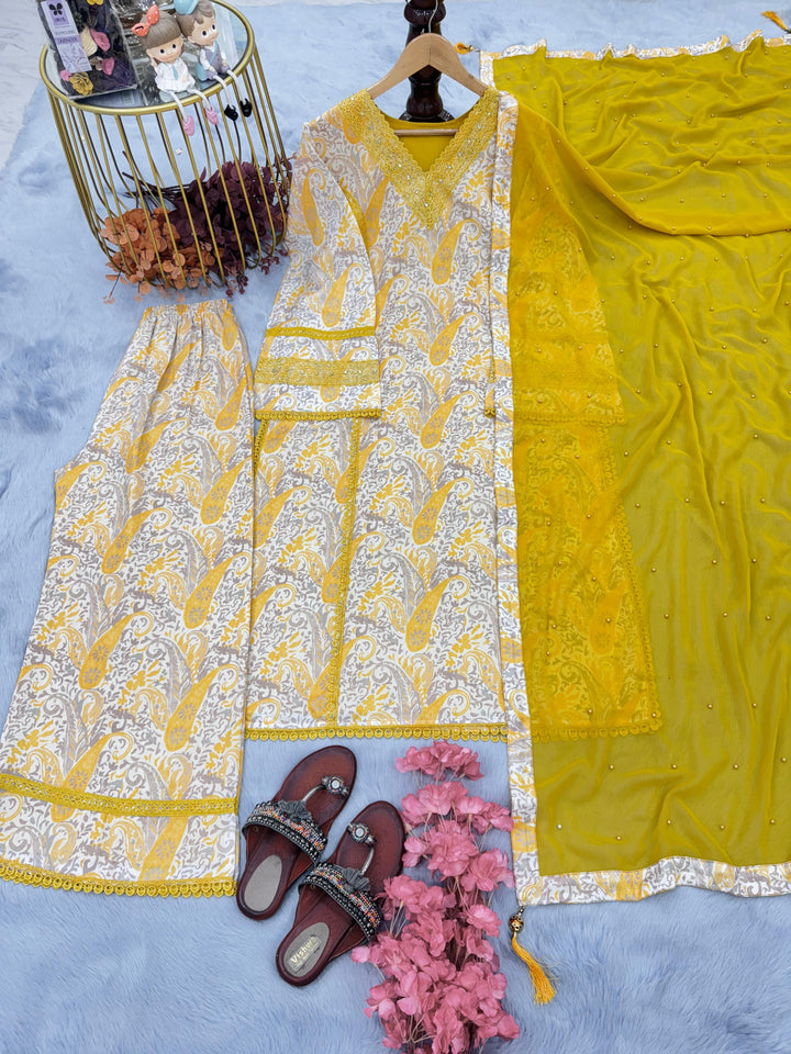 MUSLIN COTTON TOP AND DUPATTA SET