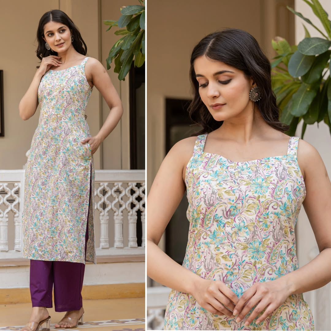 Trending Short length Kurti :3 piece suit(top,bottom&dupatta)