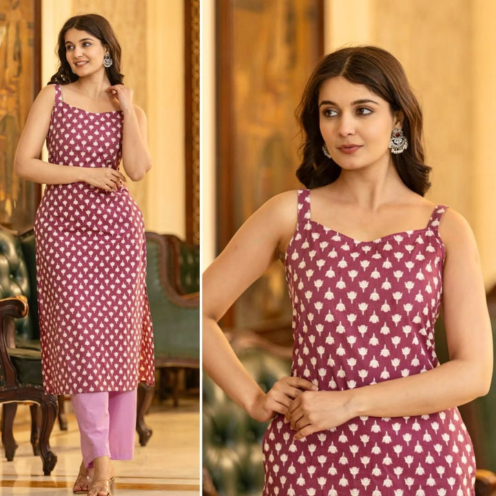 Trending Short length Kurti :3 piece suit(top,bottom&dupatta)