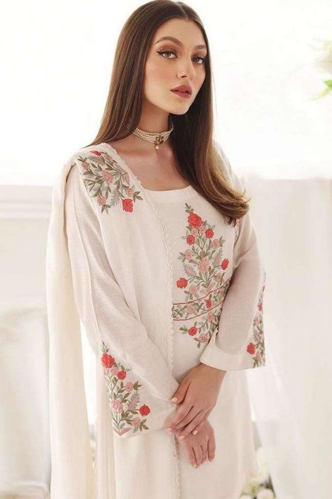 Heavy Faux Georgette Kurta Pant And Dupatta :3 piece suit(top,bottom&dupatta)