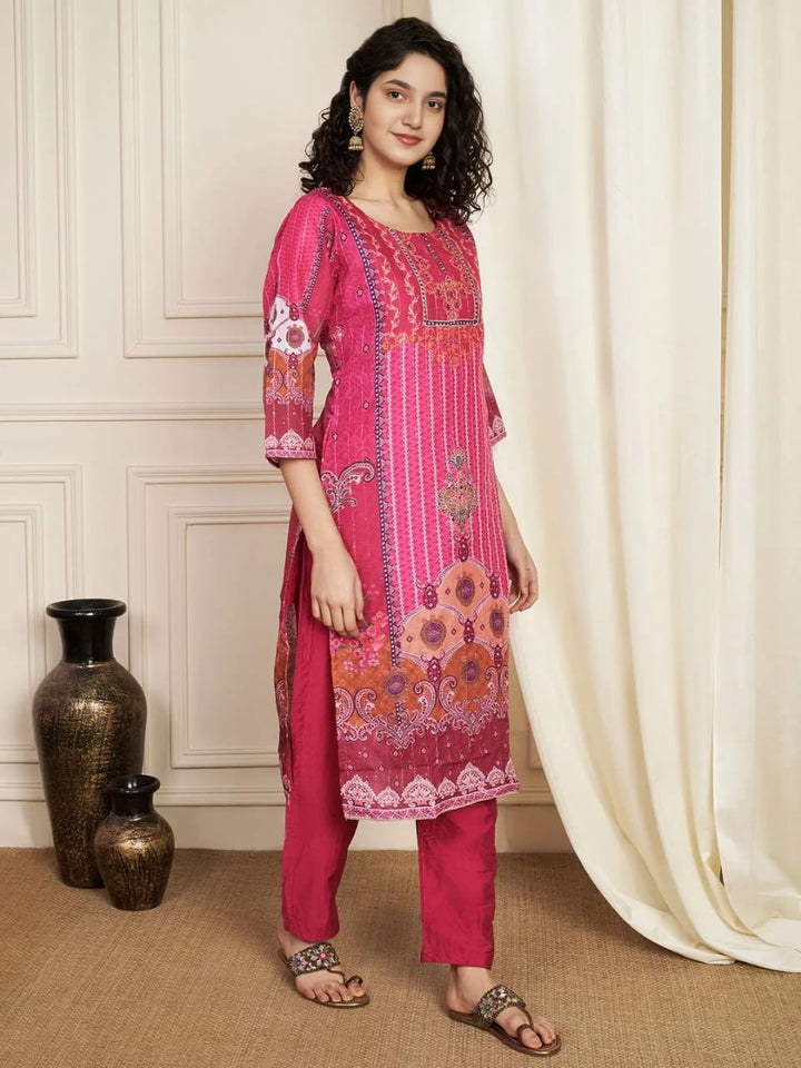 Softy Muslin Pakistani Suit Set :3 piece suit(top,bottom&dupatta)