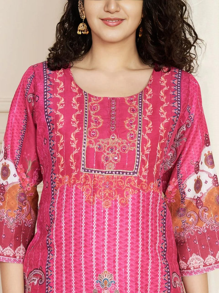 Softy Muslin Pakistani Suit Set :3 piece suit(top,bottom&dupatta)