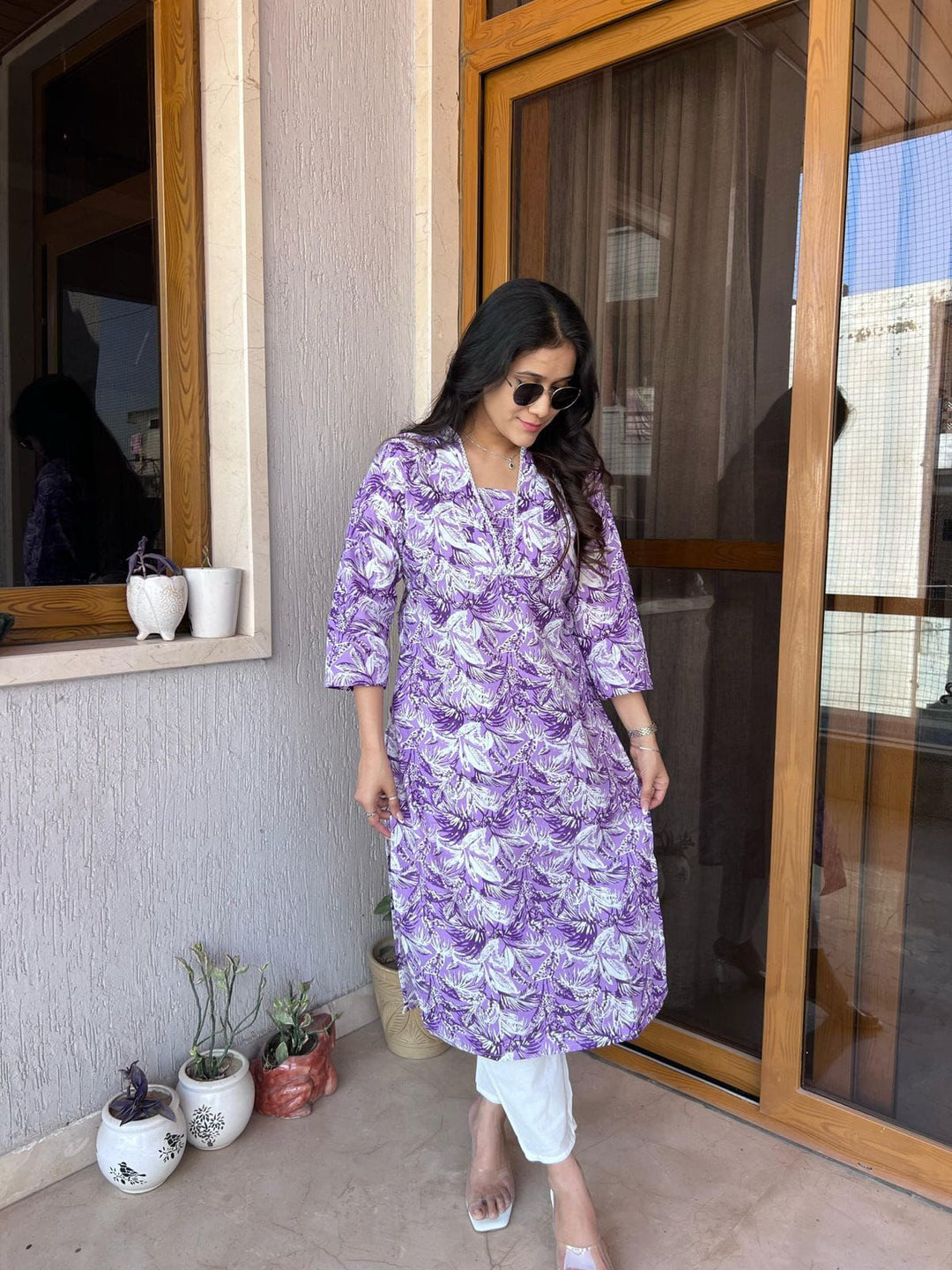 Presenting Everyday Comfort Heavy-Quality Cotton Kurti with Pant :3 piece suit(top,bottom&dupatta)