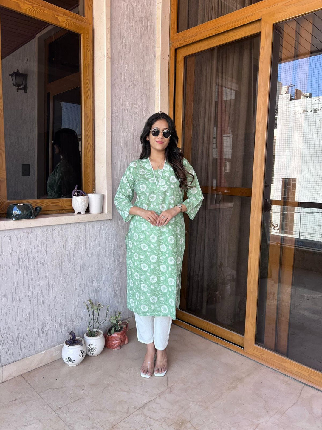 Presenting Everyday Comfort Heavy-Quality Cotton Kurti with Pant :3 piece suit(top,bottom&dupatta)