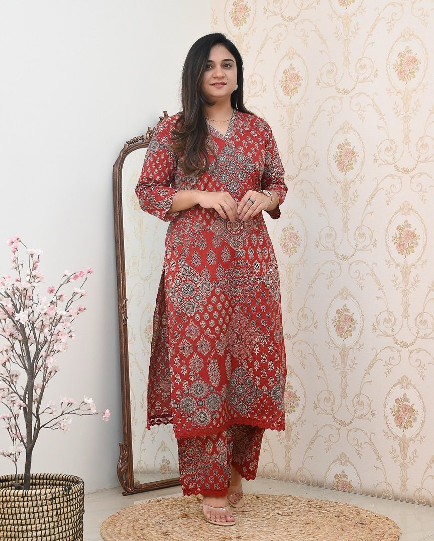 Celebrate Summer Style Premium Cotton Suit Set :3 piece suit(top,bottom&dupatta)