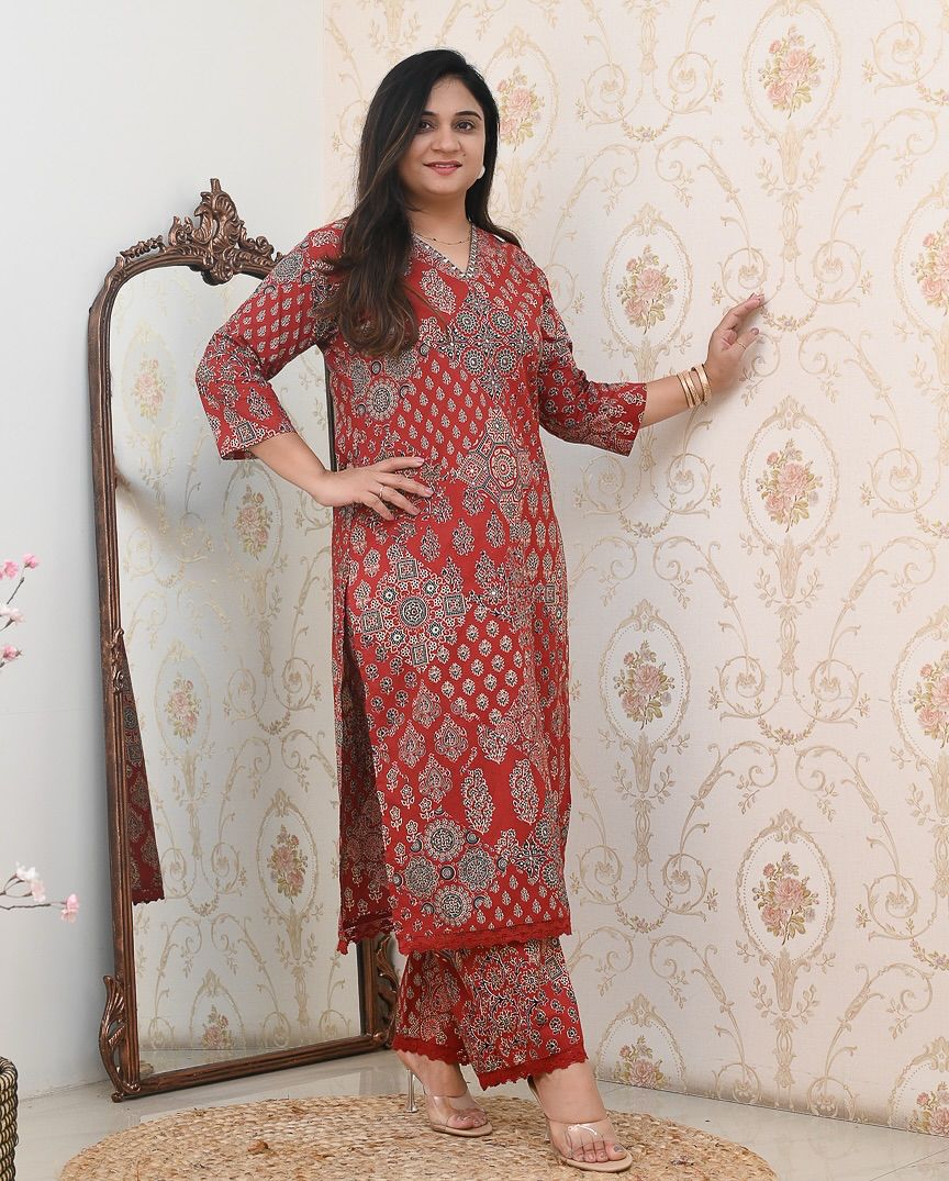 Celebrate Summer Style Premium Cotton Suit Set :3 piece suit(top,bottom&dupatta)