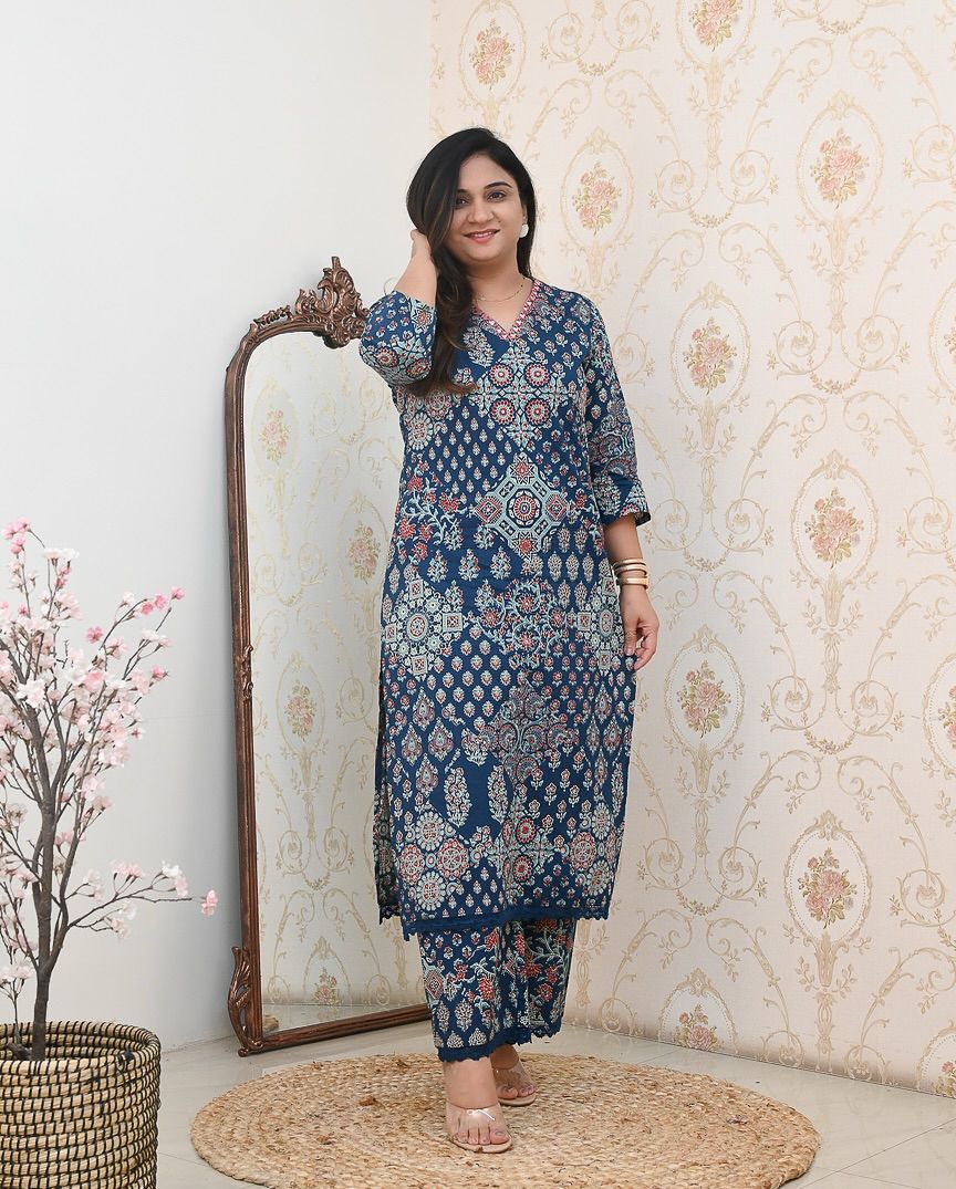 Celebrate Summer Style Premium Cotton Suit Set :3 piece suit(top,bottom&dupatta)