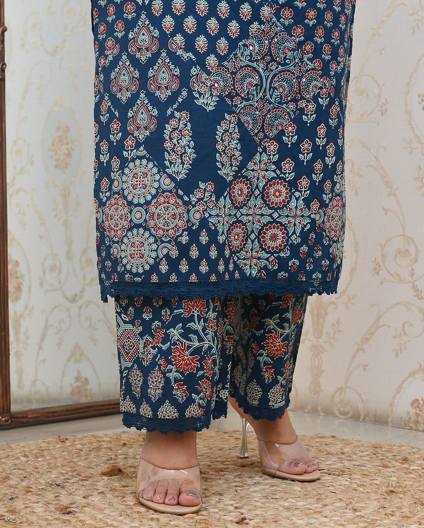 Celebrate Summer Style Premium Cotton Suit Set :3 piece suit(top,bottom&dupatta)