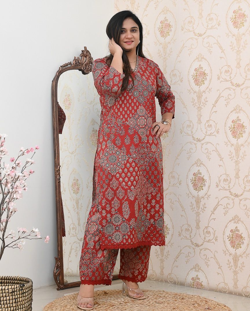 Celebrate Summer Style Premium Cotton Suit Set :3 piece suit(top,bottom&dupatta)