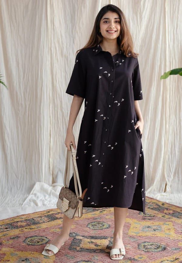 Comfort With Our New Multi-Flower Midi Kurti Set :3 piece suit(top,bottom&dupatta)