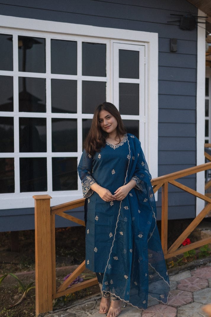 Timeless Elegance in Every Thread – Chanderi Silk 3-Piece Suit Set