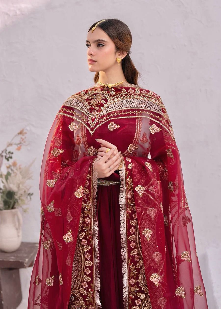 Elegant Embroidered Faux Georgette Gown with Dupatta Set