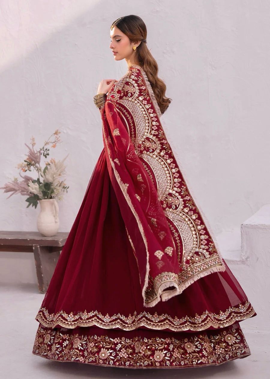 Elegant Embroidered Faux Georgette Gown with Dupatta Set