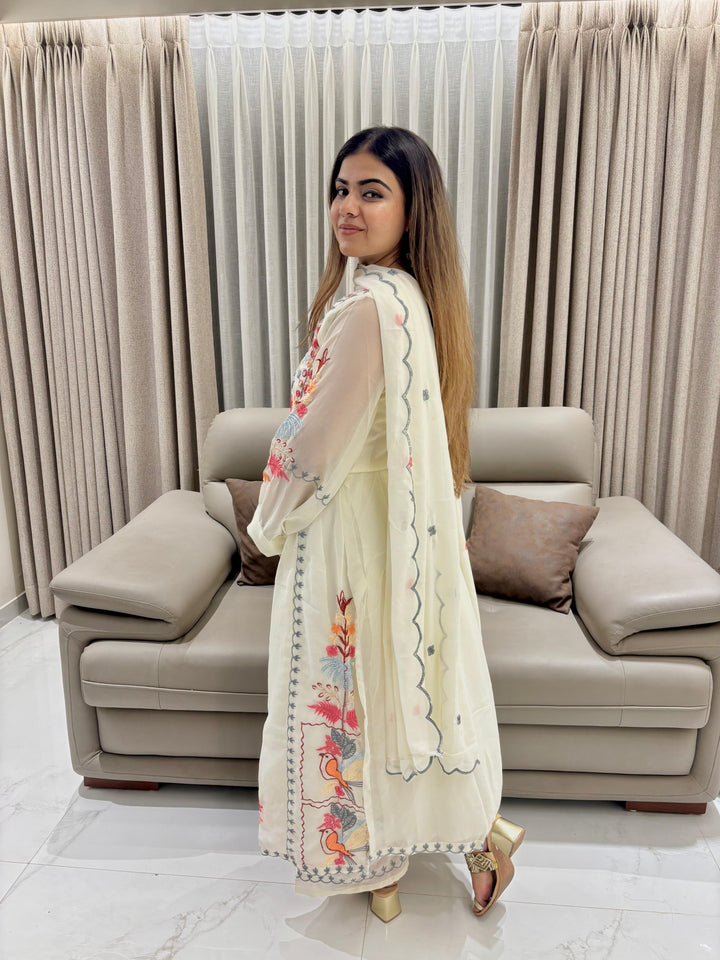 Timeless Full Embroidery Work Kurta Ensemble.