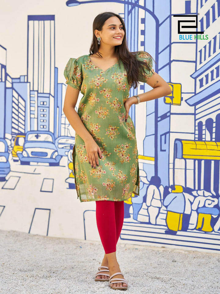 Kbs X Blue Hills Regular And Office Wear Printed Kurti