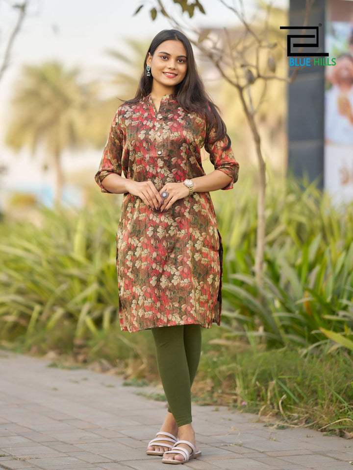 Kbs X Blue Hills Regular And Office Wear Printed Kurti