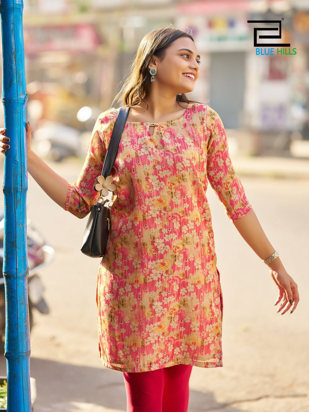 Kbs X Blue Hills Regular And Office Wear Printed Kurti