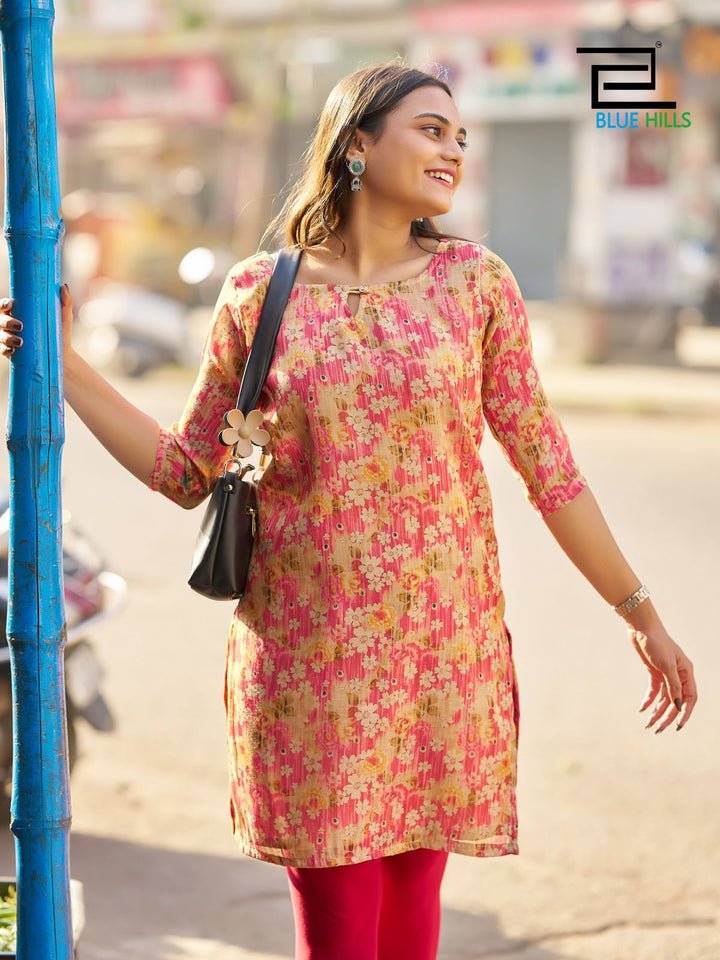 Kbs X Blue Hills Regular And Office Wear Printed Kurti