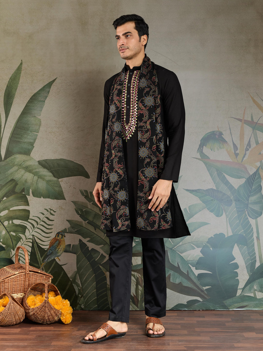 Elegant Viscose Rayon Kurta Set with Real Mirror & Foil Print Dupatta
