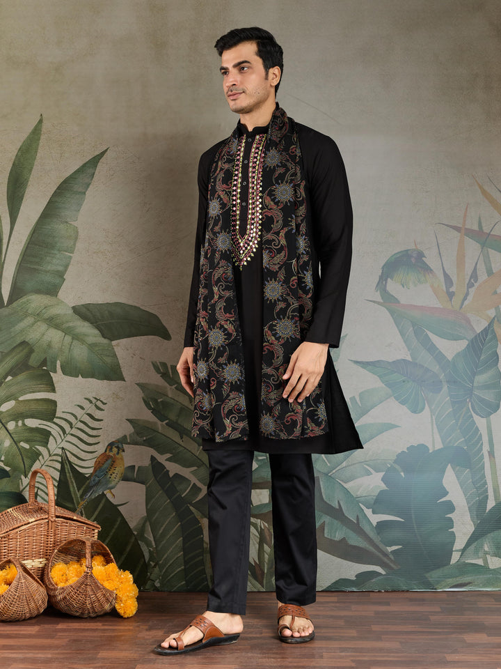 Elegant Viscose Rayon Kurta Set with Real Mirror & Foil Print Dupatta