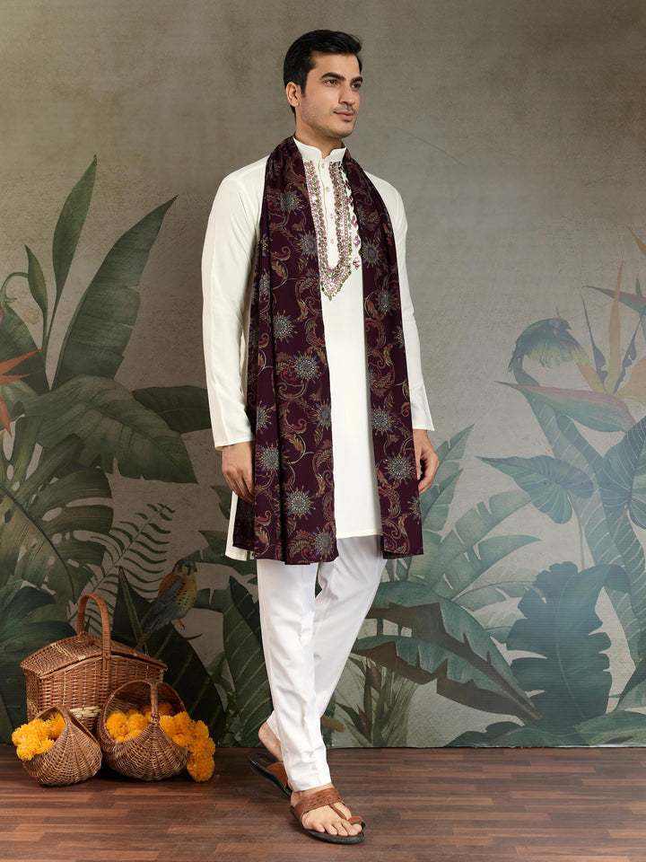 Elegant Viscose Rayon Kurta Set with Real Mirror & Foil Print Dupatta