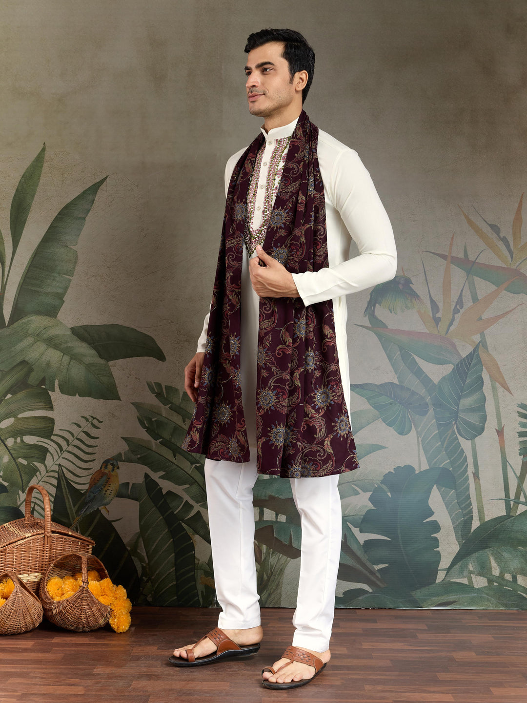Elegant Viscose Rayon Kurta Set with Real Mirror & Foil Print Dupatta