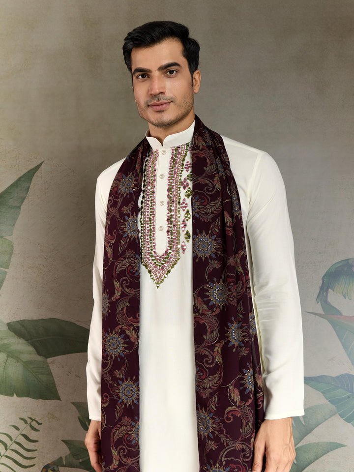 Elegant Viscose Rayon Kurta Set with Real Mirror & Foil Print Dupatta