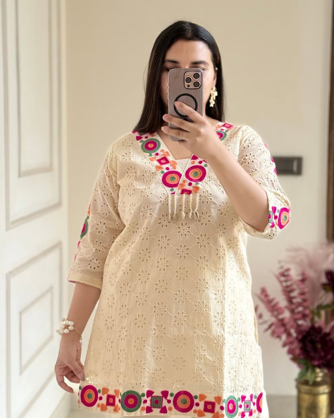 New White Premium Designer Co-ord Set