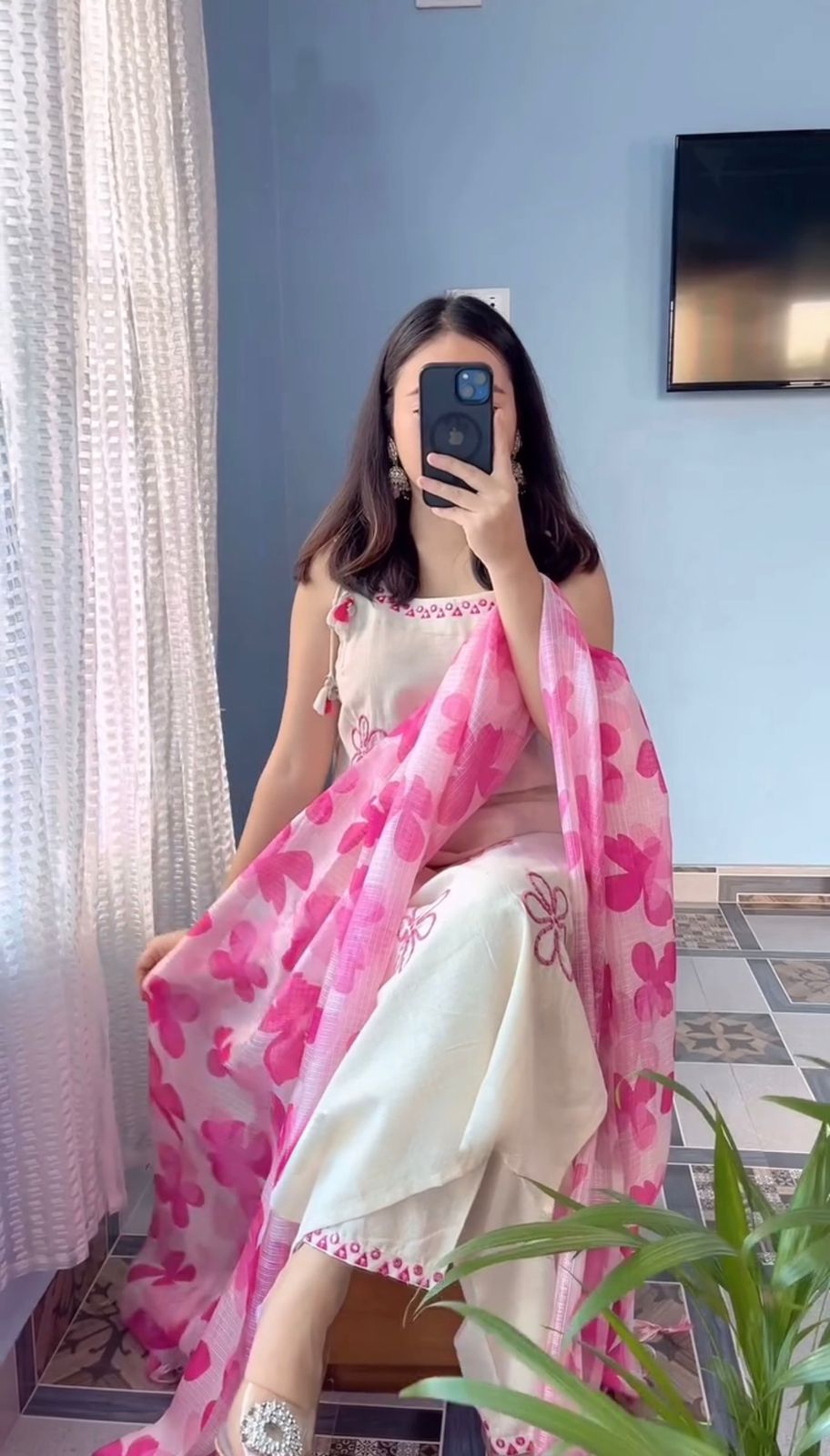 Stylish Roman Silk Plazzo Kurta Set for Every Occasion